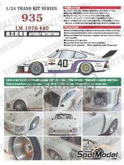 Studio27: Marking / livery 1/24 scale - Porsche 935 Martini Racing Porsche System Team #40 - Manfred Schurti (LI) + Rolf Stommelen (DE) - 24 Hours Le Mans 1976 - photo-etched parts, resin parts, rubber parts, seatbelt fabric, vacuum formed parts, water slide decals, white metal parts, other materials, assembly instructions and painting instructions - for Tamiya references TAM24328 and TAM24334 image