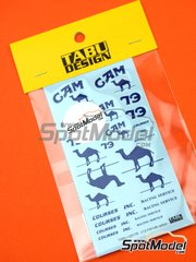Tabu Design: Marking / livery 1/12 scale - Williams Renault FW14B sponsored by Camel, Courses Inc, Racing Service - water slide decals and tobacco sponsor decals - for Tamiya reference TAM12029