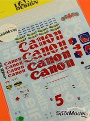 Tabu Design: Decoracin escala 1/12 - Williams Renault FW14B Equipo Williams Grand Prix Engineering patrocinado por Canon Camel N 5, 6 - Nigel Ernest James Mansell (GB), Riccardo Patrese (IT) - Campeonato del Mundo de F1 1992 - calcas de agua, manual de instrucciones y calcas de sponsors de tabaco - para la referencia de Tamiya TAM12029