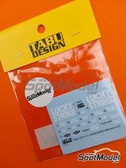 Tabu Design: Marking / livery 1/12 scale - Yamaha YZR500 0W98 Roberts Team sponsored by Lucky Strike - Motorcycle World Championship 1988 - water slide decals and tobacco sponsor decals - for Hasegawa reference 21707