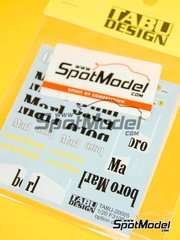 Tabu Design: Marking / livery 1/20 scale - Ferrari F310B Scuderia Ferrari Team sponsored by Marlboro #5, 6 - Michael Schumacher (DE), Eddie Irvine (GB) - Formula 1 World Championship 1997 - water slide decals - for Tamiya reference TAM20045 image