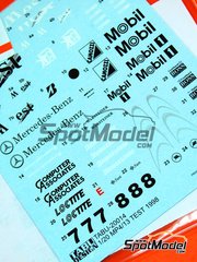 Tabu Design: Decals 1/20 scale - McLaren Mercedes MP4/13
