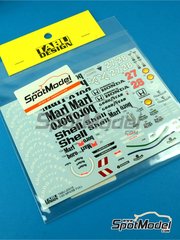 Tabu Design: Marking / livery 1/20 scale - McLaren Honda MP4/5B McLaren Racing Limited Team sponsored by Marlboro Shell #27, 28 - Ayrton Senna da Silva (BR), Gerhard Berger (AT) - FIA Formula 1 World Championship 1990 - water slide decals and tobacco sponsor decals - for Tamiya references TAM20026, TAM89720 and TAM92209
