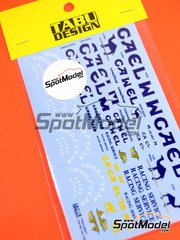 Tabu Design: Marking / livery 1/20 scale - Lotus Honda 99T Lotus Team sponsored by Camel #11, 12 - Ayrton Senna da Silva (BR), Satoru Nakajima (JP) - Formula 1 World Championship 1987 - water slide decals - for Tamiya reference TAM20057