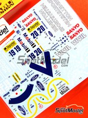 Tabu Design: Marking / livery 1/20 scale - Benetton Ford B192 #19, 20 - Michael Schumacher (DE), Martin Brundle (GB) - FIA Formula 1 World Championship 1992 - water slide decals, assembly instructions and tobacco sponsor decals - for Tamiya reference TAM20036