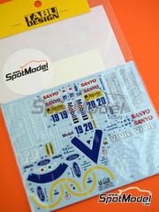 Tabu Design: Decoracin escala 1/20 - Benetton Ford B192 patrocinado por United Colors, Sanyo N 19, 20 - Michael Schumacher (DE), Martin Brundle (GB) - Campeonato del Mundo FIA de Formula 1 1992 - calcas de agua, manual de instrucciones y calcas de sponsors de tabaco - para la referencia de Tamiya TAM20036