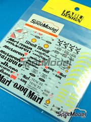 Tabu Design: Decals 1/20 scale - McLaren Honda MP4/8 McLaren Racing Limited Team sponsored by Marlboro Shell #7, 8 - Mika H�kkinen (FI), Michael Andretti (US), Ayrton Senna da Silva (BR) - Formula 1 World Championship 1993 - for Tamiya references TAM20039 and TAM25172