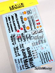 Tabu Design: Decals 1/20 scale - McLaren MP4/7 - Full Sponsor