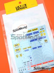 Tabu Design: Decoracin escala 1/20 - Ferrari F187/88C Equipo Scuderia Ferrari patrocinado por Fiat N 27, 28 - Michele Alboreto (IT), Gerhard Berger (AT) - Campeonato del Mundo FIA de Formula 1 1988 - calcas de agua y calcas de sponsors de tabaco - para las referencias de Fujimi FJ090498, 09049, GP-12 y FJ10904