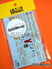 Tabu Design: Marking / livery 1/20 scale - Lotus Ford Type 79 Lotus Team sponsored by John Player Special #55 - Jean-Pierre Jarier (FR) - FIA Formula 1 World Championship 1978 - water slide decals and tobacco sponsor decals - for Tamiya reference TAM20060