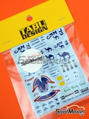 Tabu Design: Marking / livery 1/20 scale - Williams Renault FW14B Williams Grand Prix Engineering Team sponsored by Camel - Nigel Ernest James Mansell (GB) - FIA Formula 1 World Championship 1992 - water slide decals and tobacco sponsor decals - for Fujimi references FJ09052, 090528,  GP-17, FJ090702, 09070, GP-24, FJ090757, 09075, GPSP-13, FJ090795, 09079 and GP-26