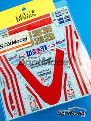 Tabu Design: Marking / livery 1/20 scale - McLaren Ford M23 McLaren Racing Limited Team sponsored by Chesterfield #29, 30 - Nelson Piquet (BR), Brett Lunger (US) - FIA Formula 1 World Championship 1978 - water slide decals - for Tamiya reference TAM20062