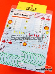 Tabu Design: Decals 1/20 scale - Ferrari F10 - Full Sponsors Scuderia Ferrari Team sponsored by Banco Santander #7, 8 - Fernando Alonso (ES), Felipe Massa (BR) - World Championship 2010 - for Fujimi references FJ090870, 09087, GP-32, FJ090947, 09094, GP-41, FJ090948, FJ090955, 09095, GPSP-18, FJ091815, 09181 and GP-57