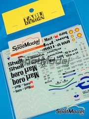 Tabu Design: Decals 1/20 scale - McLaren Honda MP4/4 McLaren Racing Limited Team sponsored by Marlboro #11, 12 - Ayrton Senna da Silva (BR), Alain Prost (FR) - World Championship 1988 - for Tamiya kit