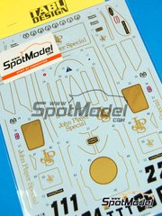 Tabu Design: Marking / livery 1/20 scale - Lotus Ford 72E Lotus Team sponsored by John Player Special #1, 2, 64, 65 - Emerson Fittipaldi (BR), Ronnie Peterson (SE) - FIA Formula 1 World Championship 1975 - water slide decals and assembly instructions - for Ebbro reference EBR20009