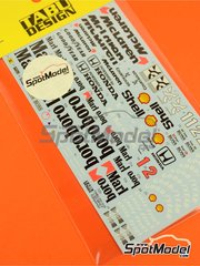 Tabu Design: Marking / livery 1/20 scale - McLaren Honda MP4/7 McLaren Racing Limited Team sponsored by Marlboro Shell #1, 2 - Ayrton Senna da Silva (BR), Gerhard Berger (AT) - FIA Formula 1 World Championship 1992 - water slide decals and tobacco sponsor decals - for Tamiya reference TAM25171