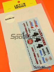 Tabu Design: Marking / livery 1/20 scale - Lotus Ford Type 49C Lotus Team sponsored by Lucky Strike #4 - Peter de Klerk (ZA), Meyer Botha (ZA) - Highveld 100, Rand Winter Trophy 1972 - water slide decals and tobacco sponsor decals - for Ebbro reference EBR20004