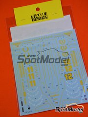 Tabu Design: Marking / livery 1/20 scale - Lotus Ford Type 91 Lotus Team sponsored by John Player Special #11, 12 - Elio de Angelis (IT), Nigel Ernest James Mansell (GB) 1982 - water slide decals and assembly instructions - for Ebbro reference EBR20012