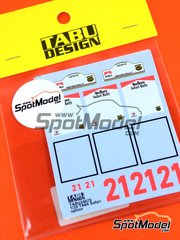 Tabu Design: Decals 1/24 scale - Toyota TA64 Celica sponsored by Marlboro #21 - Safari Rally 1985 - for Beemax Model Kits references B24004 and Aoshima 084564