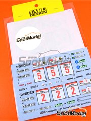 Tabu Design: Marking / livery 1/24 scale - Toyota TA64 Celica sponsored by Marlboro #2, 5 - Bjrn Waldegrd (SE) + Hans Thorszelius (SE), Bjrn Waldegrd (SE) + Fred Gallagher (GB) - Safari Rally 1984 and 1986 - water slide decals - for Beemax Model Kits references B24004 and Aoshima 084564