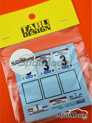 Tabu Design: Marking / livery 1/24 scale - Toyota Celica GT-Four ST165 Group A sponsored by Marlboro #3 - Safary Rally Kenya 1990 - water slide decals - for Beemax Model Kits references B24006 and Aoshima 097885 image
