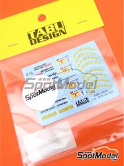 Tabu Design: Marking / livery 1/24 scale - Mazda 787B - 24 Hours Le Mans 1991 - water slide decals - for Tamiya reference TAM24352 image