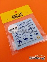 Tabu Design: Decoracin escala 1/24 - Williams Renault FW14 / FW14B patrocinado por Camel - calcas de agua y calcas de sponsors de tabaco - para las referencias de Hasegawa 20346, 20366, FS-9, 23019, 20366, 20719, 23019, CF19, CF-19, 51156, CH15, CH-15, FS-9, FS8 y FS-8