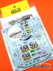 Tabu Design: Marking / livery 1/24 scale - Lancia Stratos Turbo sponsored by Marlboro #21, 598 - Vittorio Brambilla (IT) + Carlo Facetti (IT), Carlo Facetti (IT) + Piero Sodano (IT) - Giro d'Italia Automobilistico, World Championship for Makes 1976 - water slide decals, placement instructions and tobacco sponsor decals - for Tamiya references TAM24003, TAM25210 and TAM25418
