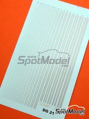 Tameo Kits: Decals - Thin silver lines - water slide decals