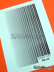 Tameo Kits: Decals - Thin black lines - water slide decals