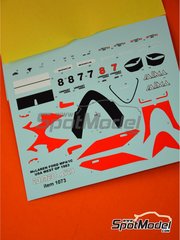 Tameo Kits: Decoracin escala 1/43 - McLaren Ford MP4/1C Equipo McLaren Racing Limited patrocinado por Marlboro N 7, 8 - John Watson (GB), Niki Lauda (AT) - Gran Premio de Frmula 1 de USA West Long Beach 1983 - calcas de agua y calcas de sponsors de tabaco - para la referencia de Tameo Kits CPK004