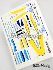 Tameo Kits: Decoracin escala 1/43 - Renault R23 Equipo Renault F1 patrocinado por Mild Seven N 7, 8 - Jarno Trulli (IT), Fernando Alonso (ES) - Gran Premio de Frmula 1 de Espaa 2003 - calcas de agua - para la referencia de Tameo Kits SLK007