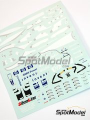 Tameo Kits: Marking / livery 1/43 scale - Williams BMW FW25 Williams Grand Prix Engineering Team sponsored by HP #3, 4 - Juan Pablo Montoya (CO), Michael Schumacher (DE) - Monaco Formula 1 Grand Prix 2003 - water slide decals - for Tameo Kits reference SLK008