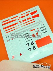 Tameo Kits: Decoracin escala 1/43 - McLaren Ford M28C Equipo McLaren Racing Limited patrocinado por Marlboro N 7, 8 - John Watson (GB), Patrick Tambay (FR) - Gran Premio de Formula 1 de Mnaco 1979 - calcas de agua y calcas de sponsors de tabaco - para la referencia de Tameo Kits SLK010