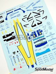 Tameo Kits: Marking / livery 1/43 scale - Renault R24 Renault F1 Team sponsored by Mild Seven #7, 8 - Fernando Alonso (ES), Jarno Trulli (IT) - Monaco Formula 1 Grand Prix 2004 - water slide decals and tobacco sponsor decals - for Tameo Kits reference SLK013