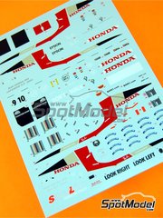 Tameo Kits: Marking / livery 1/43 scale - BAR Honda 006 British American Racing Team sponsored by Epson #9, 10 - Takuma Sato (JP), Jenson Button (GB) - Japanese Formula 1 Grand Prix 2004 - water slide decals and tobacco sponsor decals - for Tameo Kits reference SLK015