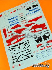 Tameo Kits: Marking / livery 1/43 scale - Toyota TF105 sponsored by Panasonic #16, 17, 38 - Jarno Trulli (IT), Ralf Schumacher (DE) - Malaysia Formula 1 Grand Prix 2005 - water slide decals - for Tameo Kits reference SLK020