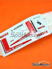 Tameo Kits: Decoracin escala 1/43 - March BMW 792 F2 Equipo Heroes Racing Corporation patrocinado por Pentax N 5 - Kazuyoshi Hoshino (JP) - Gran Premio de Suzuka 1979 - calcas de agua y calcas de sponsors de tabaco - para la referencia de Tameo Kits SLK048