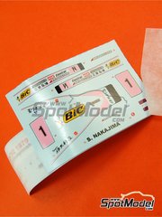 Tameo Kits: Decoracin escala 1/43 - March BMW 792 F2 Equipo Italya with Tetsu patrocinado por BIC N 1 - Satoru Nakajima (JP) - Gran Premio de Suzuka 1979 - calcas de agua - para la referencia de Tameo Kits SLK049