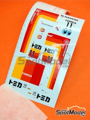 Tameo Kits: Decoracin escala 1/43 - March BMW 792 F2 Equipo Nova Engineering patrocinado por Tomica N 11 - Masahiro Hasemi (JP) - Gran Premio de Suzuka 1979 - calcas de agua y calcas de sponsors de tabaco - para la referencia de Tameo Kits SLK050