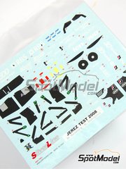 Tameo Kits: Marking / livery 1/43 scale - Williams FW29 - 500 Grand Prix Williams Grand Prix Engineering Team sponsored by Lenovo #7, 8 - Kazuki Nakajima (JP), Nico Rosberg (DE) - Test version 2008 - water slide decals - for Tameo Kits reference SLK055