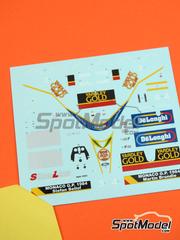 Tameo Kits: Marking / livery 1/43 scale - Tyrrell Ford 012 Tyrrell Racing Team sponsored by DeLonghi #4 - Stefan Bellof (DE) - Monaco Formula 1 Grand Prix 1984 - water slide decals - for Tameo Kits reference SLK074