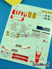Tameo Kits: Marking / livery 1/43 scale - Toleman Hart TG183B Toleman Motorsport Team sponsored by Magirus #19, 20 - Ayrton Senna da Silva (BR), Johnny Cecotto (VE) - Brazilian Formula 1 Grand Prix 1984 - water slide decals - for Tameo Kits reference SLK096
