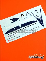 Tameo Kits: Marking / livery 1/43 scale - Brabham BMW BT50 Brabham Racing Organisation Team sponsored by Parmalat #5 - Nelson Piquet (BR) - British Formula 1 Grand Prix 1981 - water slide decals - for Tameo Kits reference SLK108
