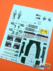 Tameo Kits: Marking / livery 1/43 scale - Williams Honda FW09 Williams Grand Prix Engineering Team sponsored by TAG Denim #1, 2 - South African Formula 1 Grand Prix 1983 - water slide decals - for Tameo Kits reference SLK119 image