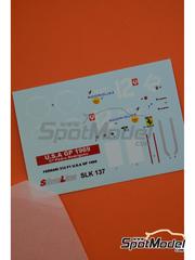 Tameo Kits: Marking / livery 1/43 scale - Ferrari 312 F1 North American Racing NART Team #12 - Pedro Rodriguez (MX) - USA - United States of America Formula 1 Grand Prix 1969 - water slide decals - for Tameo Kits reference SLK137