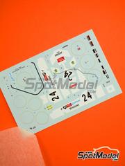 Tameo Kits: Marking / livery 1/43 scale - Surtees Ford TS9 Surtees Racing Organization Team sponsored by Eifelland #24 - Rolf Stommelen (DE) - Monaco Formula 1 Grand Prix 1971 - water slide decals - for Tameo Kits references TWU071 and TWU 071 image