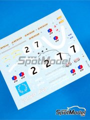 Tameo Kits: Marking / livery 1/43 scale - Matra Ford MS80 Equipe Matra Team sponsored by ELF #2, 7 - Sir John Young 'Jackie' Stewart (GB), Jean-Pierre Beltoise (FR) - French Formula 1 Grand Prix 1969 - water slide decals - for Tameo Kits reference WCT069