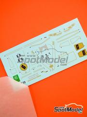 Tameo Kits: Decoraci�n escala 1/43 - Lotus Ford type 72D Equipo Lotus patrocinado por John Player Special N� 6 - Emerson Fittipaldi (BR) - Gran Premio de F�rmula 1 de Italia 1972 - calcas de agua y calcas de sponsors de tabaco - para la referencia de Tameo Kits WCT072
