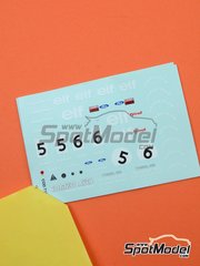 Tameo Kits: Marking / livery 1/43 scale - Tyrrell Ford 006 Tyrrell Racing Team sponsored by ELF #5, 6 - Sir John Young 'Jackie' Stewart (GB), Francois Cevert (FR) - Italian Formula 1 Grand Prix 1973 - water slide decals - for Tameo Kits reference WCT073